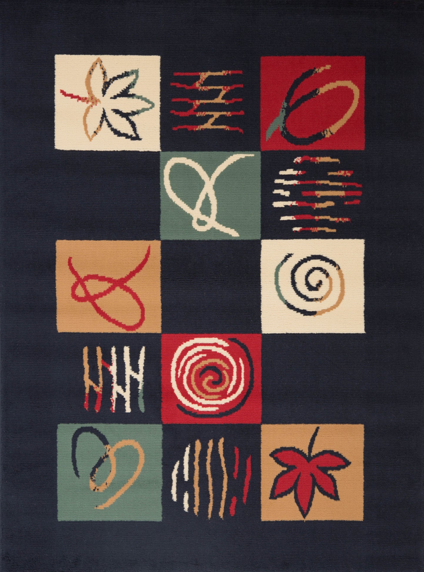 Black Poppy Rug