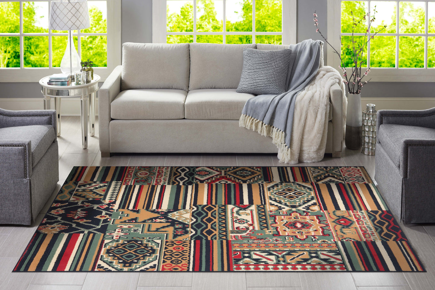 Green Cosmos Rug