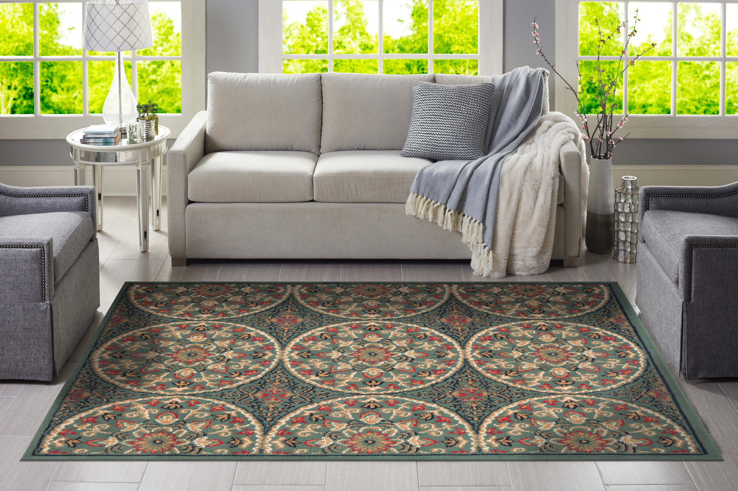 Jasmine Green Rug