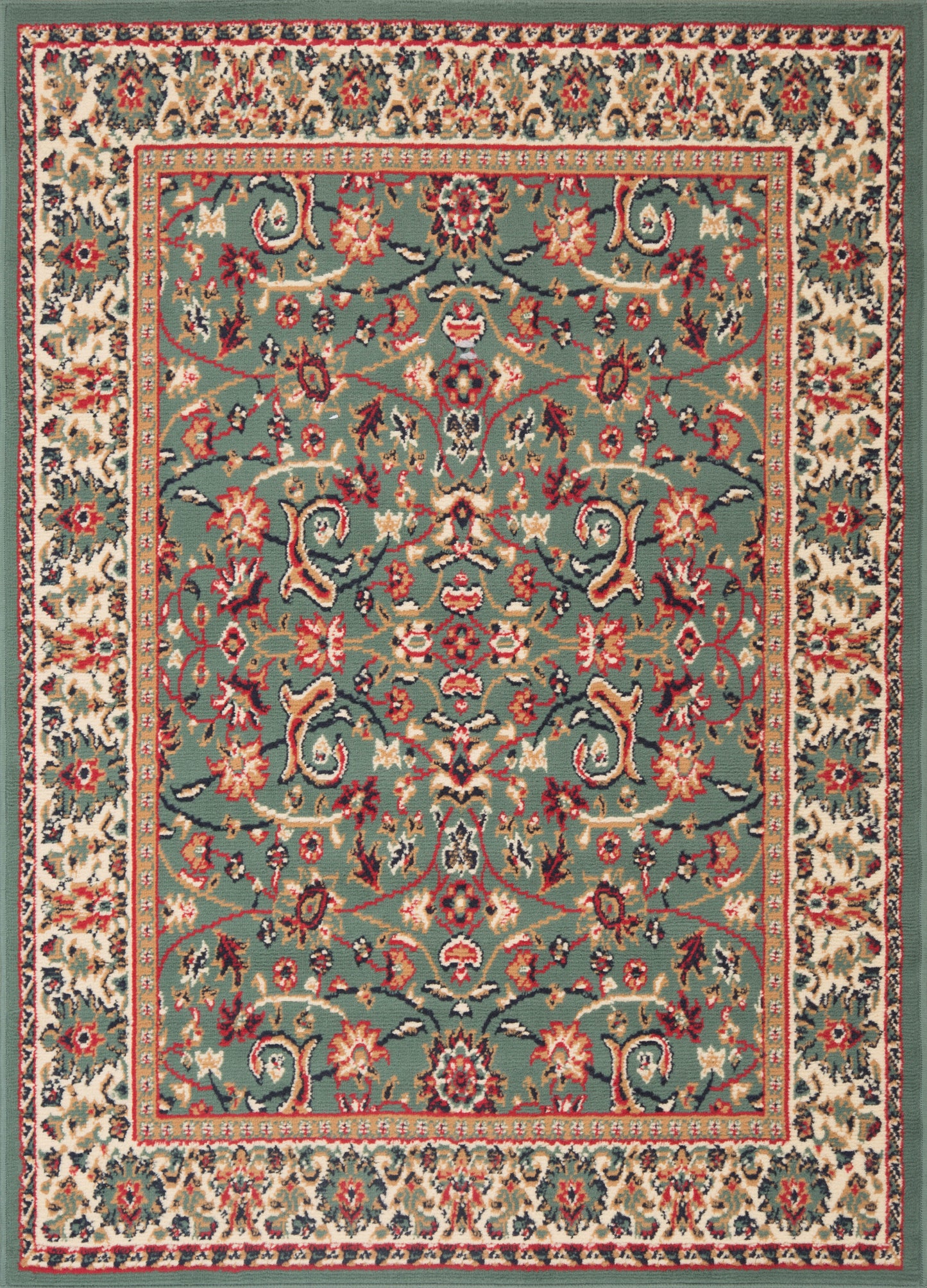 Green Hibiscus Rug