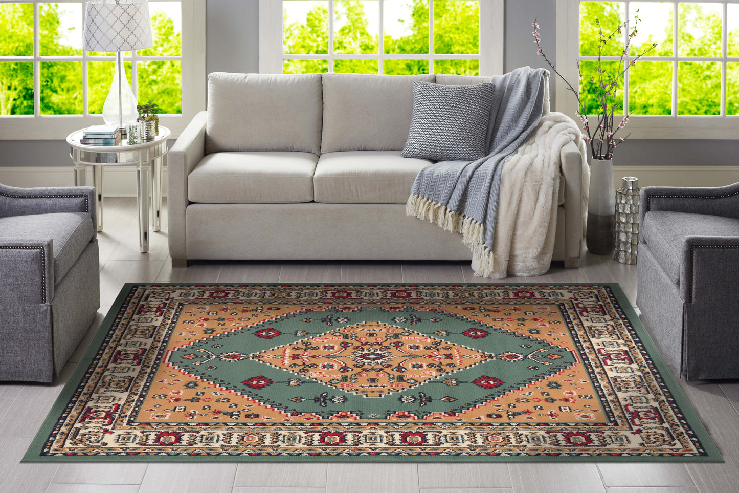 Green Azalea Rug