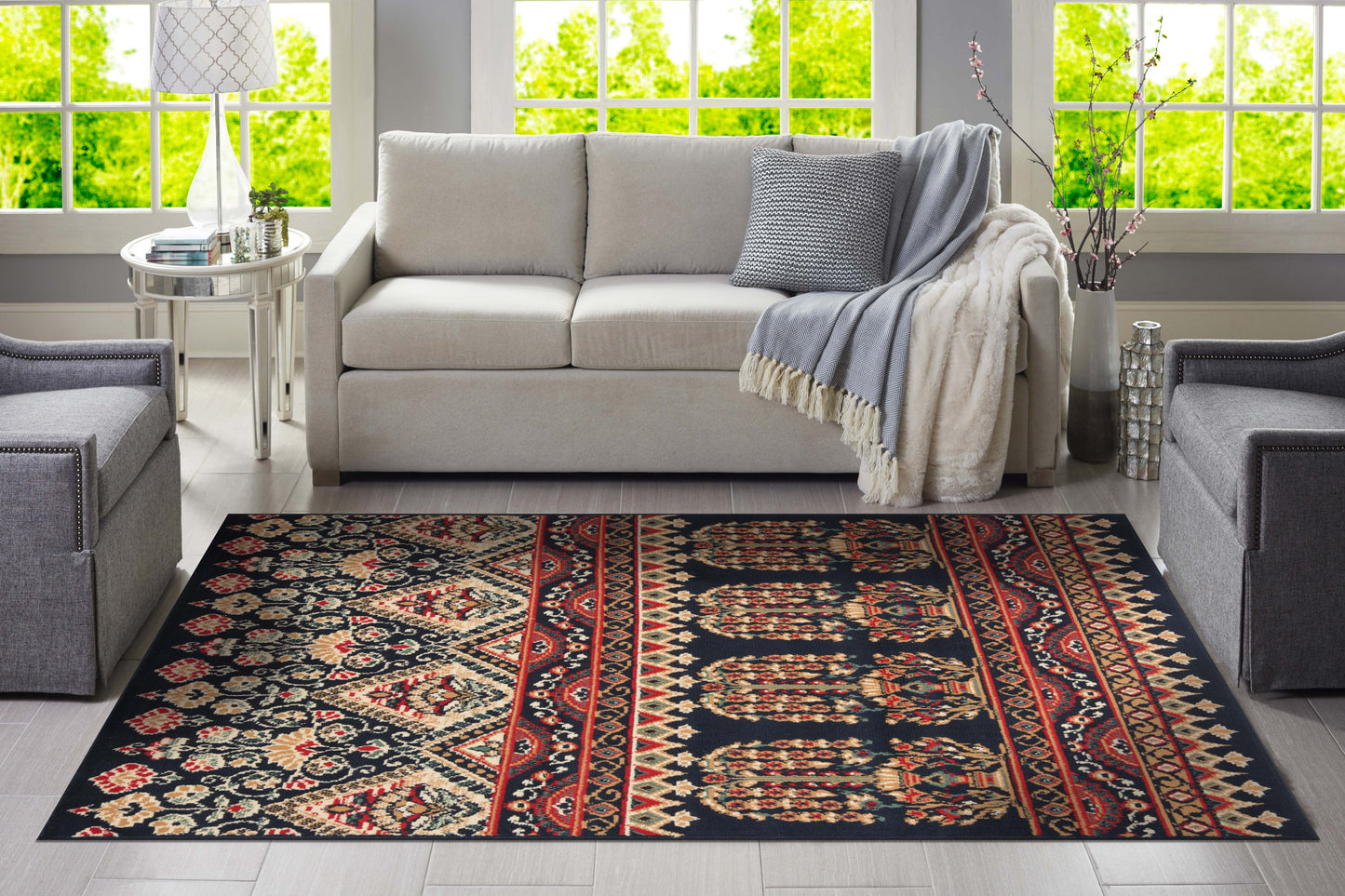Black Margarita Rug