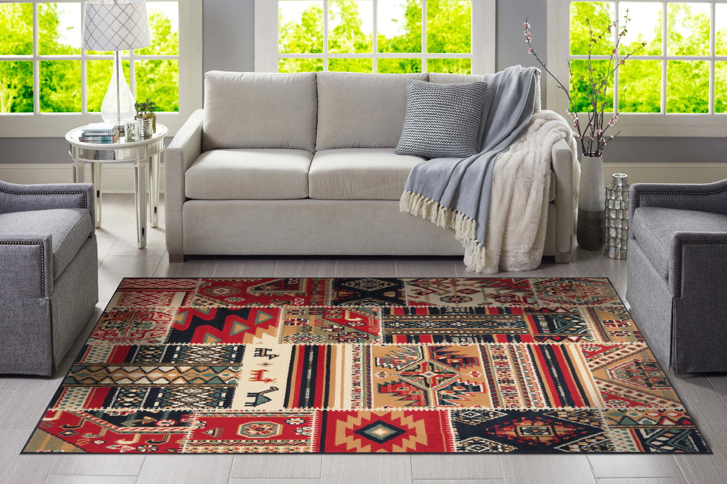 Red Cosmos Rug