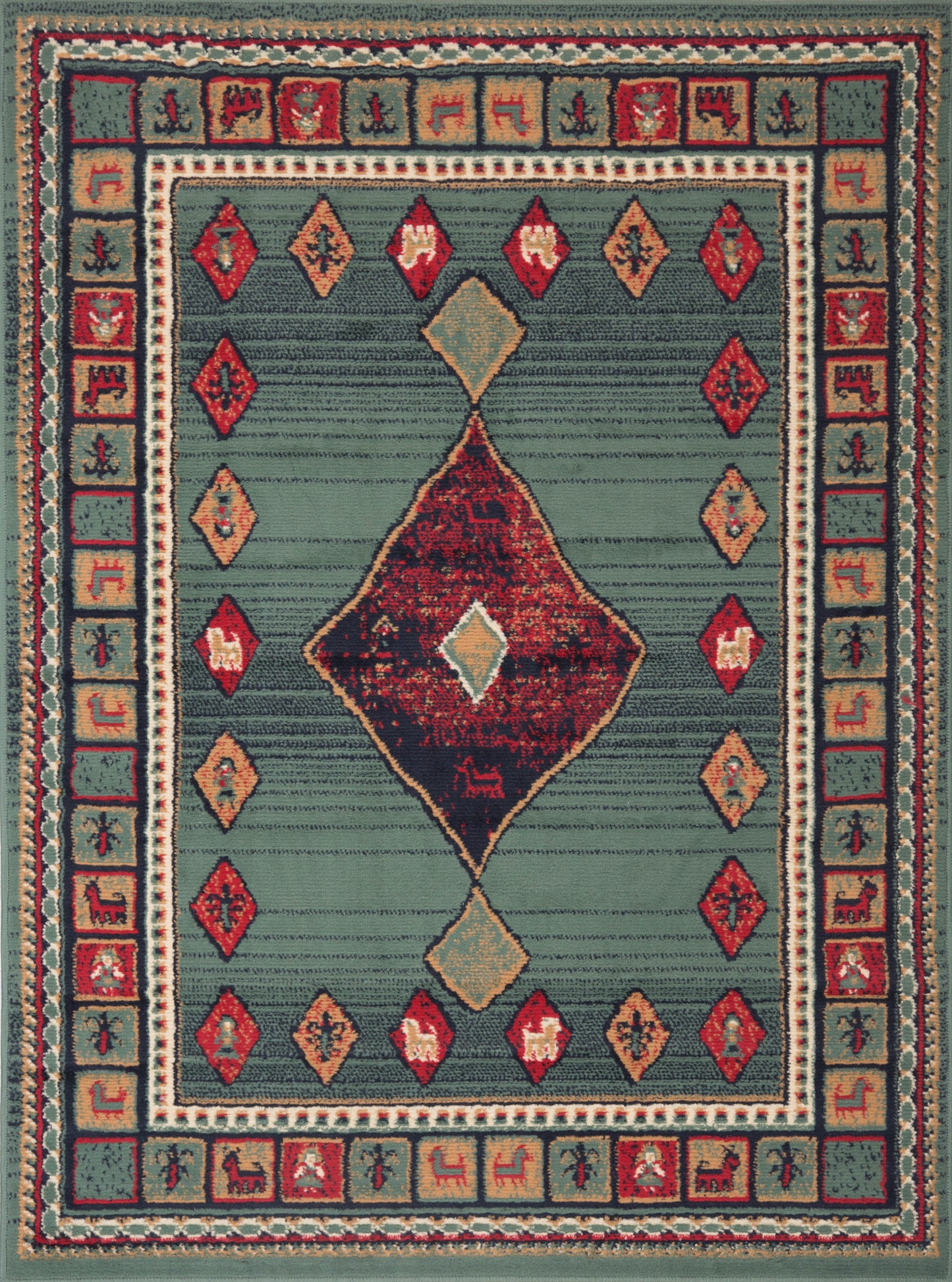 Green Zinnia Rug