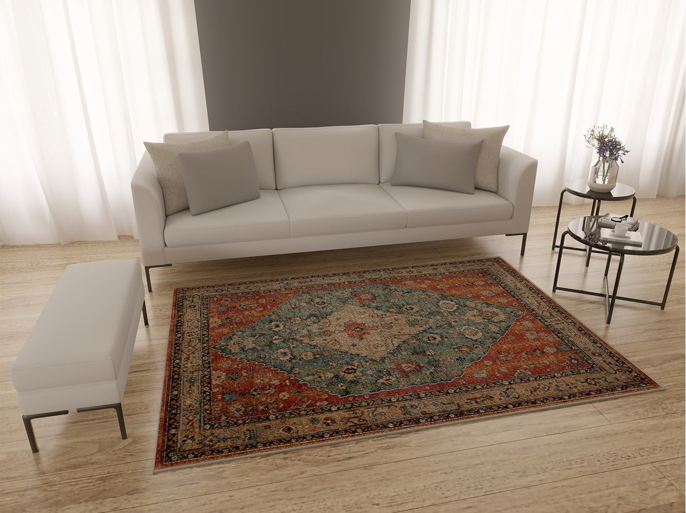 Alfombra Vintage Rust
