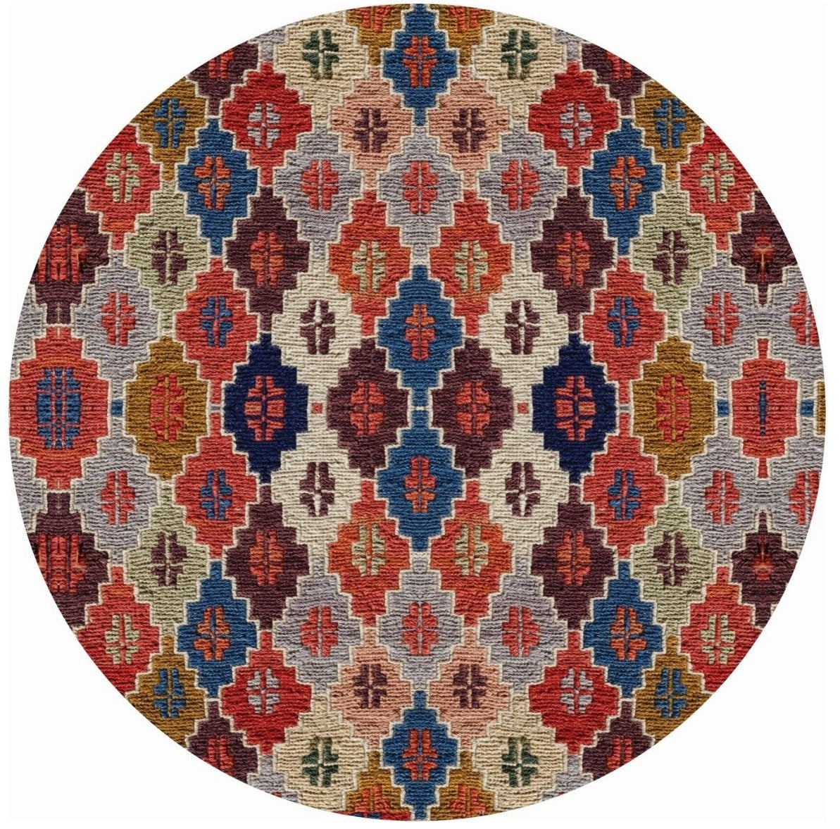 Alfombra Redonda Rombo