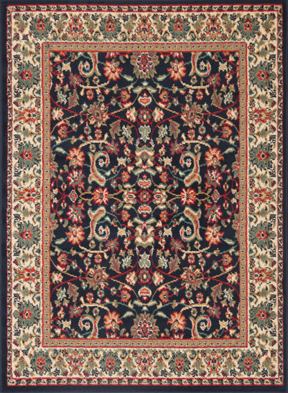 Black Hibiscus Rug
