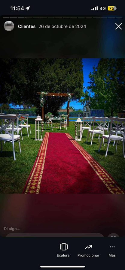 Pasillo Madras Rojo 133cm Ancho