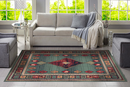 Green Zinnia Rug