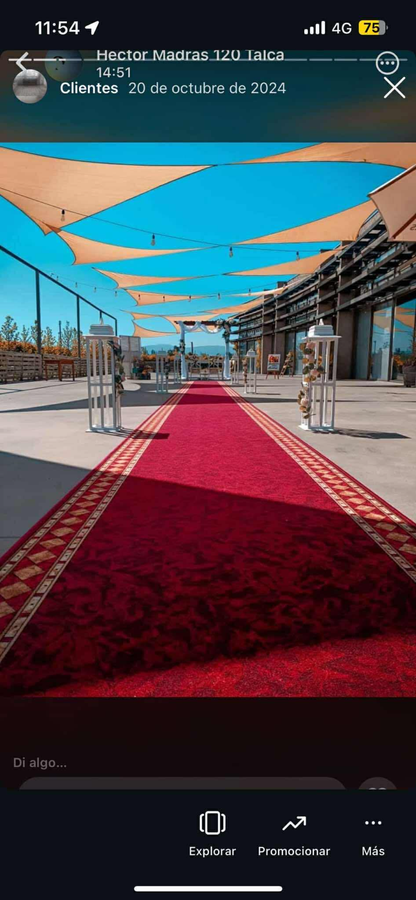 Pasillo Madras Rojo 133cm Ancho