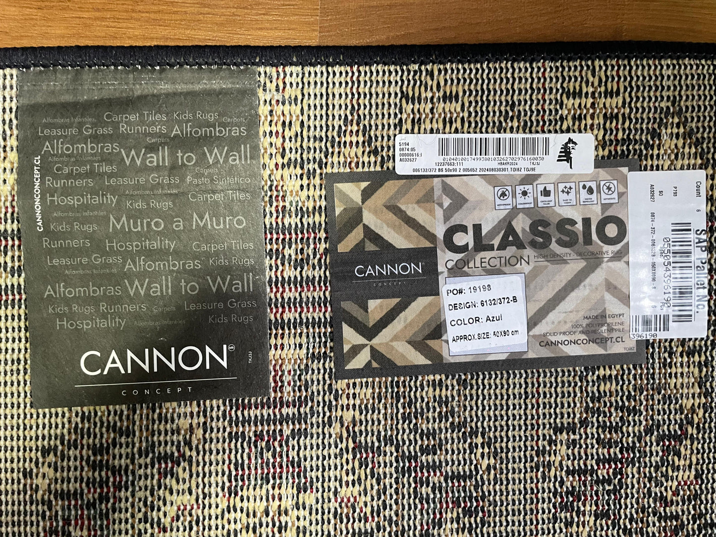 Bajada de cama Margarita Negro